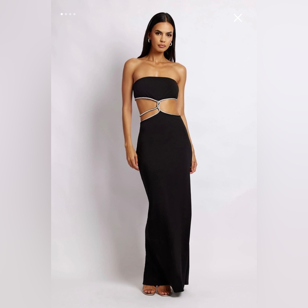 Meshki Billie Strapless Maxi Dress in Black